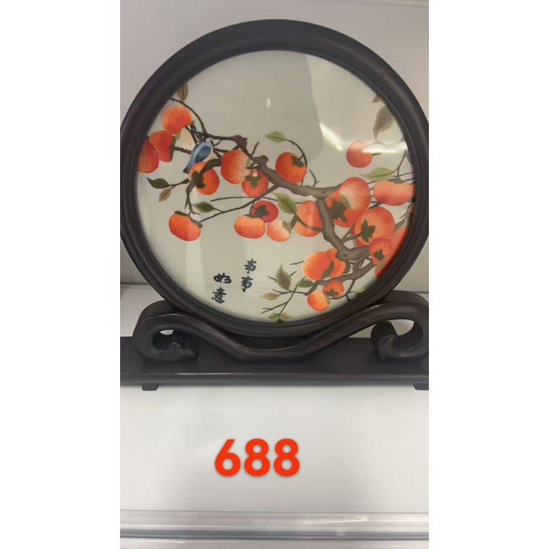 满绣“事事如意“主题立式摆件”