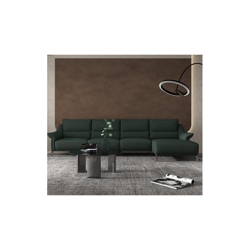 顾家固定皮沙发1018